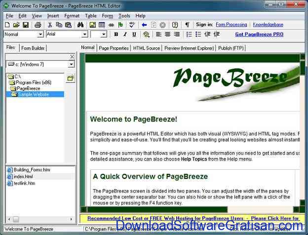 Aplikasi Web Design PageBreeze