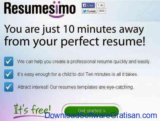 Aplikasi untuk Membuat CV Kreatif Secara Online Resumesimo