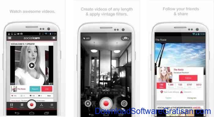 Aplikasi pemotong video gratis Android socialcam