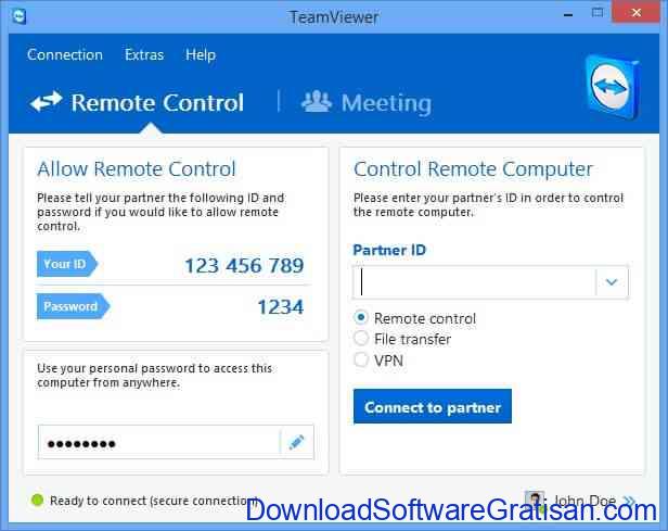 Aplikasi Remote Desktop Gratis untuk PC Windows Teamviewer