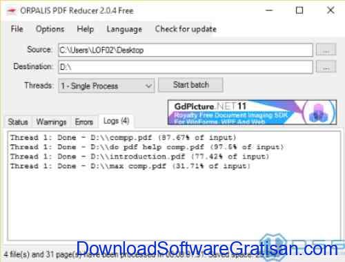 Aplikasi Kompres File PDF Offline Gratis ORPALIS PDF Reducer