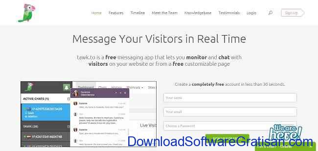 Aplikasi Gratis Terbaik untuk Live Chat di Website Kamu tawk.to