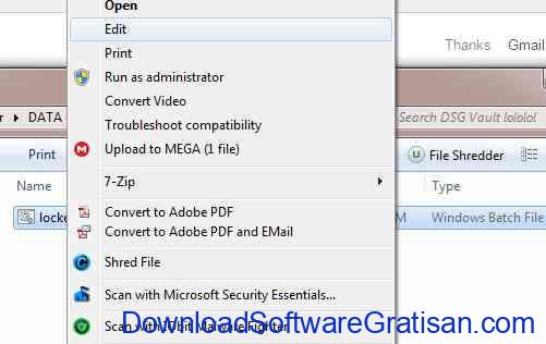 cara mengunci folder: edit password