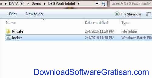 cara mengunci folder: folder private