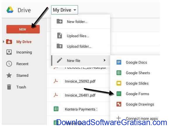 cara membuat form survei kuesioner google drive