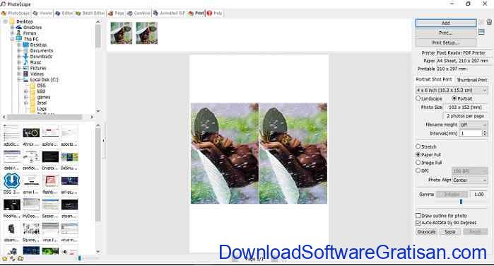 Aplikasi cetak foto photoscape print tab