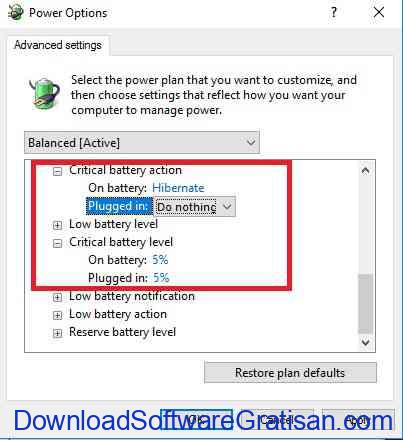 Aplikasi kalibrasi baterai laptop