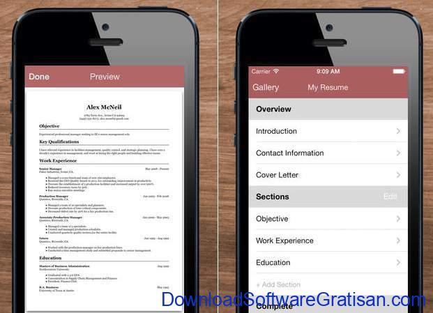 Resume Template For Iphone from www.downloadsoftwaregratisan.com