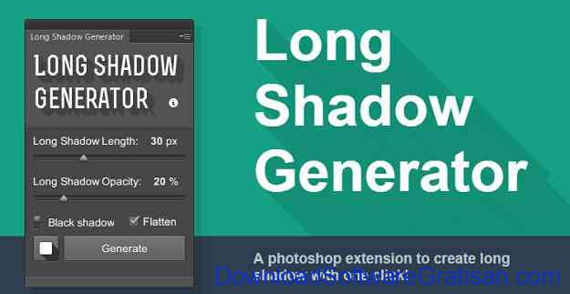 Ekstensi atau Plugin Gratis untuk Photoshop Long Shadow Generator