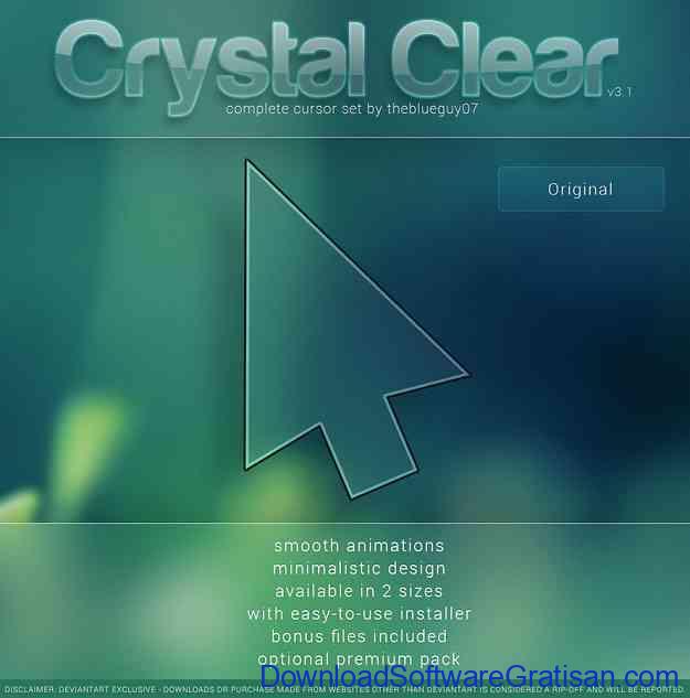 Tema Kursor Mouse Gratis Terbaik untuk Windows Crystal Clear