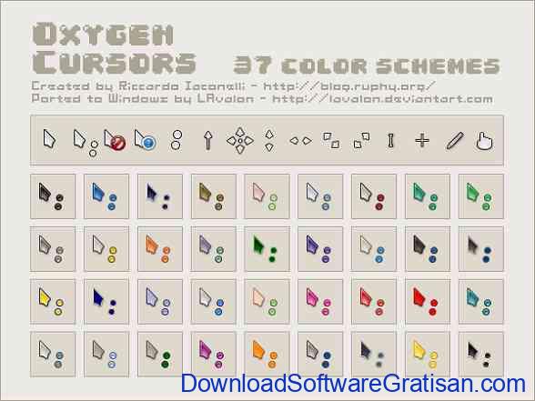 Tema Kursor Mouse Gratis Terbaik untuk Windows Oxygen Cursors