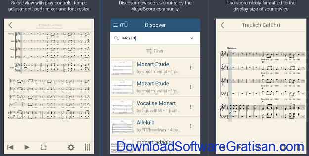Aplikasi untuk belajar membaca musik Android MuseScore
