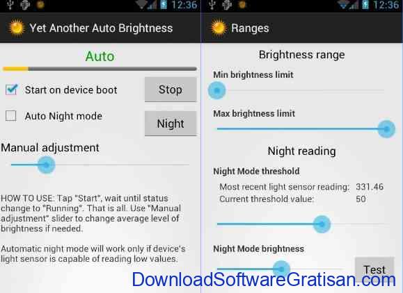 Aplikasi Pengatur Warna Layar Gratis Terbaik untuk Android Yet Another Auto Brightness