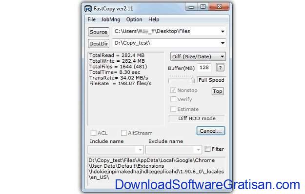Aplikasi Copy File Gratis FastCopy