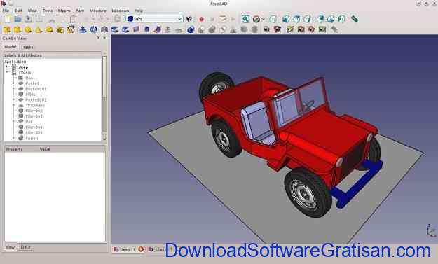 Aplikasi Desain Grafis 3D Gratis Terbaik untuk PC FreeCAD