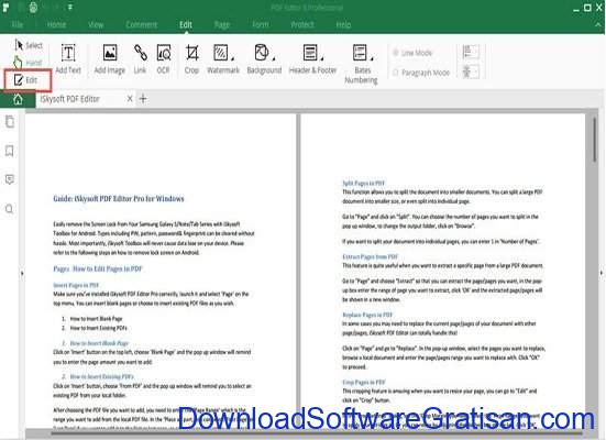 Aplikasi Edit PDF Gratis untun macOS iSkysoft PDF Editor 6 Professional