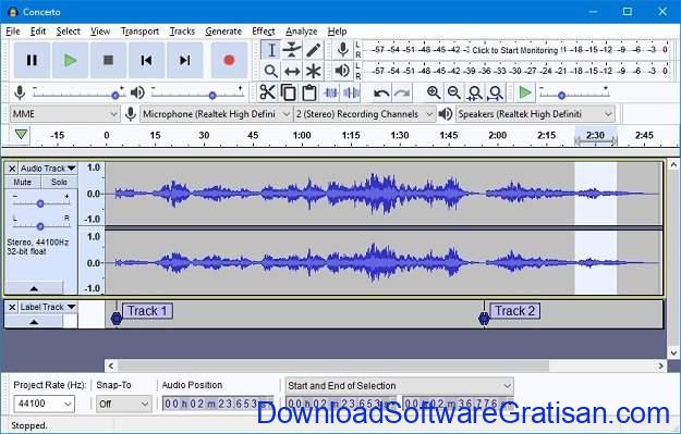 Aplikasi Edit Suara  Musik Gratis untuk Komputer Audacity