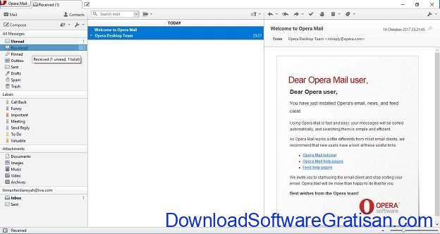 Aplikasi Email Gratis Terbaik untuk PC Windows Opera