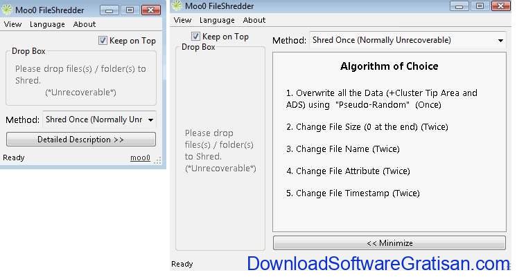 Aplikasi Hapus File Gratis Terbaik untuk PC - Moo0 File Shredder