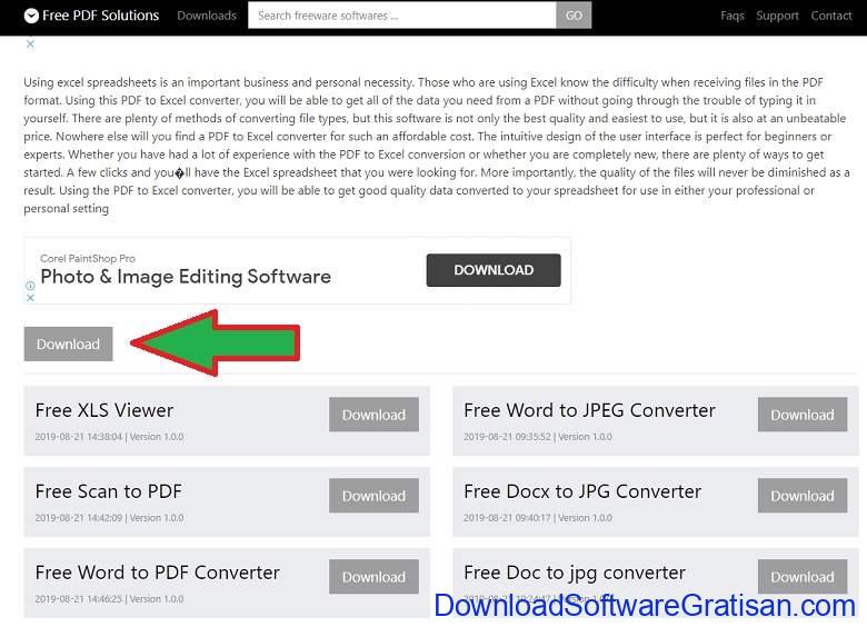 Aplikasi Konversi PDF ke Excel Offline Gratis Full Version SS1