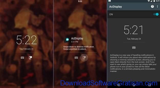 Aplikasi Kunci Layar Gratis Terbaik untuk Android AcDisplay