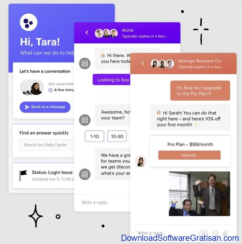 Aplikasi Live Chat untuk Website - Interkom