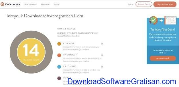 Aplikasi Marketing Facebook GRATIS Terbaik Headline Analyzer