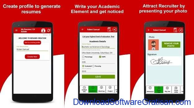 Aplikasi Membuat CV di Android dan iOS Resume Builder Free