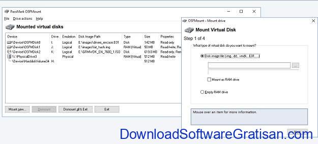 Aplikasi Mount ISO Terbaik untuk Membuat Drive CD DVD Virtual - OSFMount
