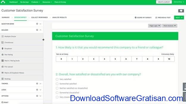 Aplikasi Online untuk Membuat Survey SurveyMonkey