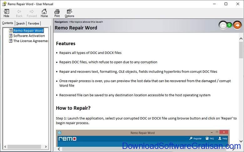 Aplikasi Remo Repair Word - User Manual