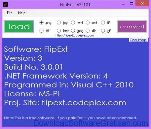 Aplikasi pengubah format foto Flipext