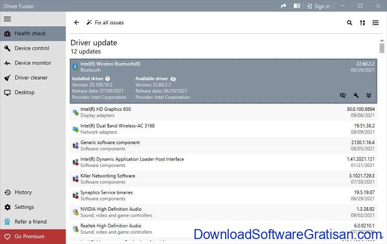 Aplikasi Update Driver PC Laptop Gratis Terbaik - DownloadSoftwareGratisanCom - Driver-Fusion