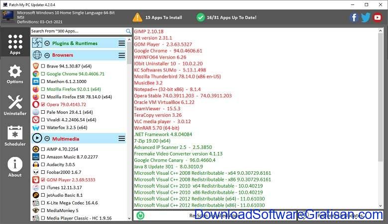 Aplikasi Update Software PC Laptop Gratis Terbaik - DownloadSoftwareGratisanCom - Patch My PC Updater