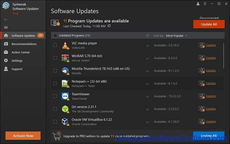 Aplikasi Update Software PC Laptop Gratis Terbaik - DownloadSoftwareGratisanCom - Systweak Software Updater