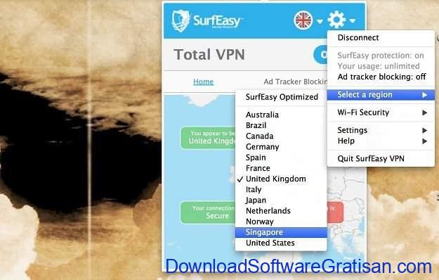 Aplikasi VPN untuk PC Hide.me SurfEasy