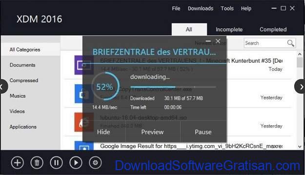 Aplikasi gratis untuk mendownload selain IDM Xtreme Download Manager