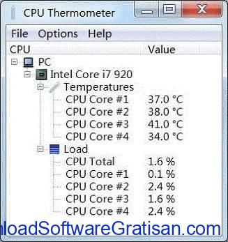 Aplikasi pemantau suhu CPU PC gratis terbaik CPU Thermometer