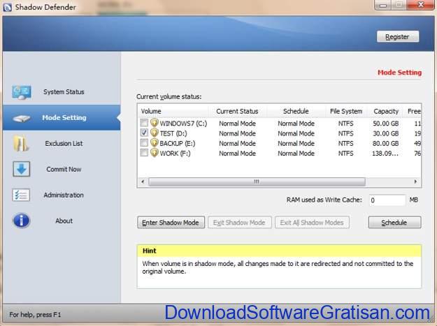 Aplikasi untuk Mencegah Perubahan File & Dokumen di PC Shadow Defender