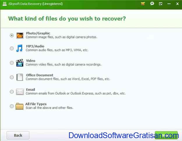 Aplikasi untuk Mengembalikan File yang Terhapus iSkysoft Data Recovery- mengembalikan banyak jenis file