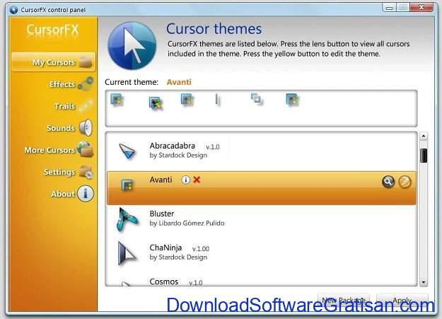 Aplikasi untuk Mengganti Cursor Mouse Windows CursorFX