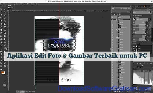 Saat ini aplikasi edit foto atau editing photo software yang paling sering digunakan mungkin masih aplikasi Photoshop, dan tidak ada keraguan itu. Aplikasi Photoshop merupakan aplikasi yang sangat bagus dengan fitur yang banyak.