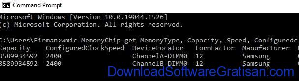 CMD x wmic - Mengetahui jenis RAM Di Windows 10