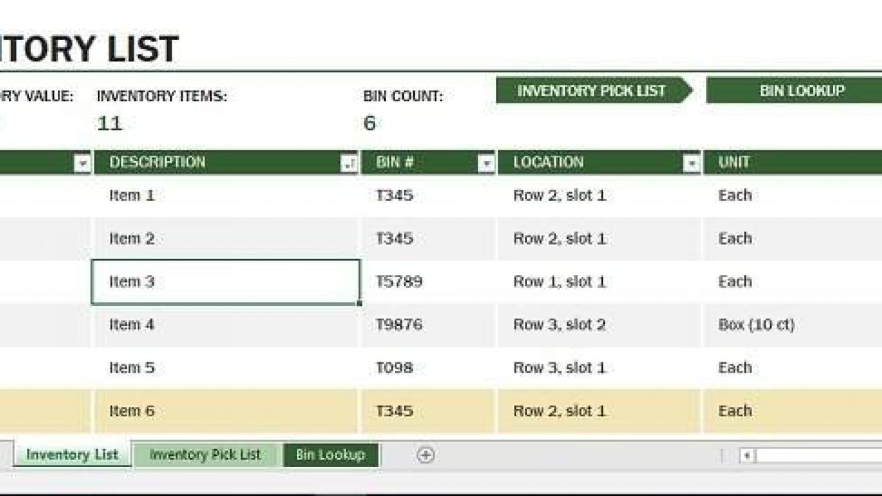 Cara Membuat List Sistem Inventory Gudang Retail Di Excel