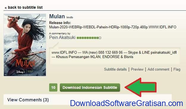 Cara Download Subtitle Indonesia dari Subscene - SS6