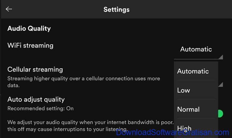 Cara & Pengaturan Agar Suara Spotify Lebih Baik - Kontrol Kualitas Audio