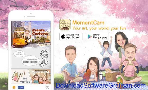 Download Aplikasi Edit Foto Jadi Karikatur Kartun Momentcam