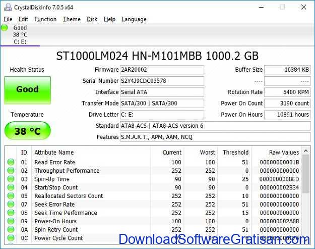 Download CrystalDiskInfo Aplikasi Analisa & Informasi Hard Disk