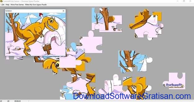 Game Puzzle Gambar (Jigsaw) Gratis Terbaik untuk PC Dinosaur Jigsaw Puzzle