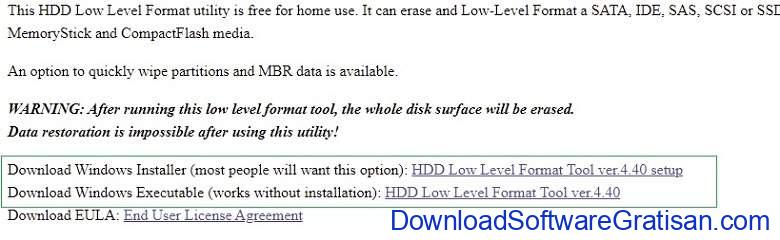HDD Low Level Format Tool Installer